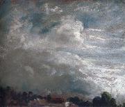 John Constable Cloud study,horizon of trees 27 September 1821 oil on canvas